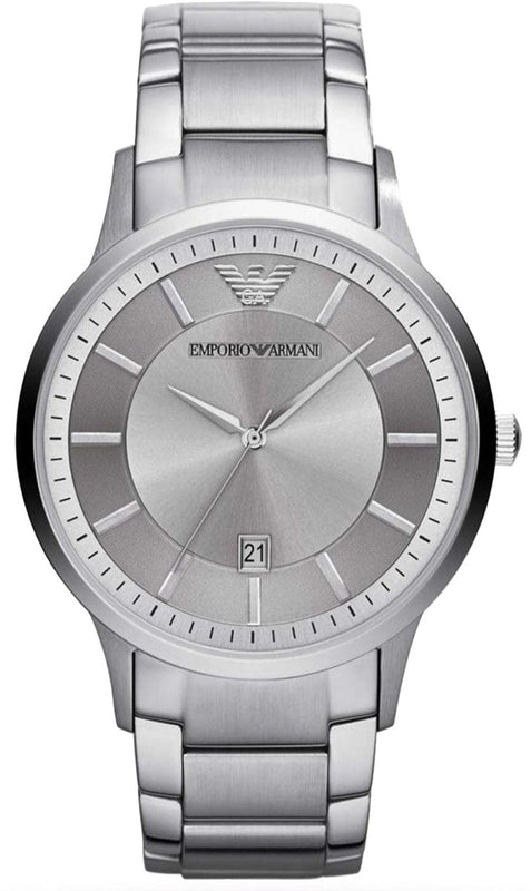 Buy Shop Emporio Armani Renato Quartz Silver Dial Silver Steel Strap Watch For Men - AR11189 USA Online