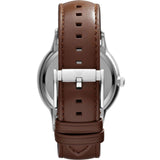 Buy Shop Emporio Armani Renato Silver Dial Brown Leather Strap Watch For Men - AR2463 USA Online