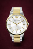 Buy Shop Emporio Armani Renato Silver Dial Two Tone Steel Strap Watch For Men - AR2449 USA Online