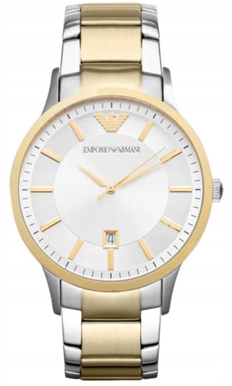 Buy Shop Emporio Armani Renato Silver Dial Two Tone Steel Strap Watch For Men - AR2449 USA Online