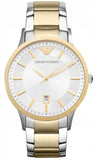 Buy Shop Emporio Armani Renato Silver Dial Two Tone Steel Strap Watch For Men - AR2449 USA Online