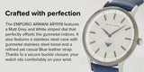 Buy Shop Emporio Armani Renato White DIal Blue Leather Strap Watch For Men - AR11119 USA Online