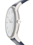 Buy Shop Emporio Armani Renato White DIal Blue Leather Strap Watch For Men - AR11119 USA Online