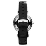 Buy Shop Emporio Armani Retro Analog Quartz Silver Dial Black Leather Strap Watch For Men - AR1674 USA Online