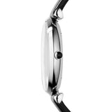 Buy Shop Emporio Armani Retro Analog Quartz Silver Dial Black Leather Strap Watch For Men - AR1674 USA Online