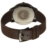 Buy Shop Emporio Armani Retro Black Dial Brown Leather Strap Watch for Men - AR2483 USA Online