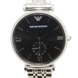 Buy Shop Emporio Armani Retro Black Dial Silver Steel Strap Watch For Men - AR1676 USA Online