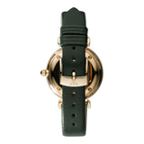Buy Shop Emporio Armani Retro Champagne Beige Dial Green Leather Strap Watch For Women - AR1726 USA Online