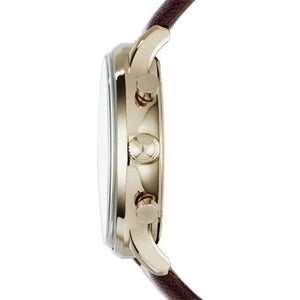 Buy Shop Emporio Armani Retro Chronograph Brown Dial Brown Leather Strap Watch for Men - AR1755 USA Online