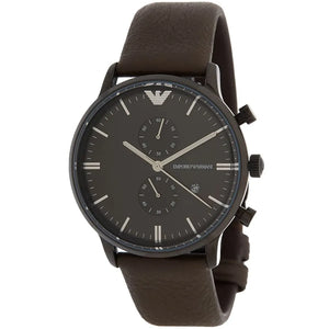 Buy Shop Emporio Armani Retro Chronograph Brown Dial Brown Leather Strap Watch for Men - AR1932 USA Online