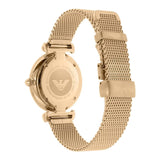 Buy Shop Emporio Armani Retro Gold Dial Gold Mesh Bracelet Watch For Women - AR1957 USA Online