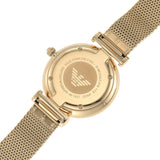 Buy Shop Emporio Armani Retro Gold Dial Gold Mesh Bracelet Watch For Women - AR1957 USA Online