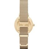 Buy Shop Emporio Armani Retro Gold Dial Gold Mesh Bracelet Watch For Women - AR1957 USA Online