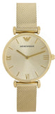 Buy Shop Emporio Armani Retro Gold Dial Gold Mesh Bracelet Watch For Women - AR1957 USA Online