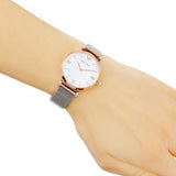 Buy Shop Emporio Armani Retro Mother of Pearl Dial Silver Mesh Bracelet Watch For Women - AR2067 USA Online