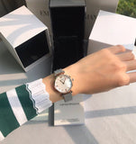 Buy Shop Emporio Armani Retro Mother of Pearl Dial Silver Mesh Bracelet Watch For Women - AR2067 USA Online
