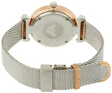 Buy Shop Emporio Armani Retro Mother of Pearl Dial Silver Mesh Bracelet Watch For Women - AR2067 USA Online