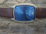 Buy Shop Emporio Armani Retro Quartz Blue Dial Black Leather Strap Watch For Men - AR2491 USA Online