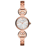 Buy Shop Emporio Armani Retro Quartz Silver Dial Rose Gold Steel Strap Watch For Women - AR1776 USA Online