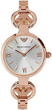 Buy Shop Emporio Armani Retro Quartz Silver Dial Rose Gold Steel Strap Watch For Women - AR1776 USA Online