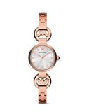 Buy Shop Emporio Armani Retro Quartz Silver Dial Rose Gold Steel Strap Watch For Women - AR1776 USA Online