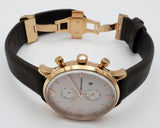 Buy Shop Emporio Armani Retro Quartz White Dial Brown Leather Strap Watch For Men - AR1936 USA Online