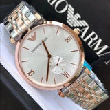 Buy Shop Emporio Armani Retro Silver Dial Two Tone Steel Strap Watch For Men - AR1677 USA Online
