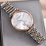 Buy Shop Emporio Armani Retro Silver Dial Two Tone Steel Strap Watch For Men - AR1677 USA Online