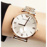 Buy Shop Emporio Armani Retro Silver Dial Two Tone Steel Strap Watch For Men - AR1677 USA Online