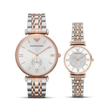 Buy Shop Emporio Armani Retro Silver Dial Two Tone Steel Strap Watch For Men - AR1677 USA Online