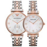 Buy Shop Emporio Armani Retro Silver Dial Two Tone Steel Strap Watch For Men - AR1677 USA Online