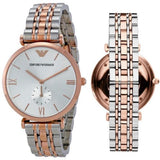 Buy Shop Emporio Armani Retro Silver Dial Two Tone Steel Strap Watch For Men - AR1677 USA Online