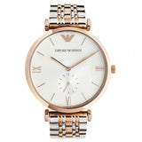 Buy Shop Emporio Armani Retro Silver Dial Two Tone Steel Strap Watch For Men - AR1677 USA Online