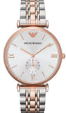 Buy Shop Emporio Armani Retro Silver Dial Two Tone Steel Strap Watch For Men - AR1677 USA Online