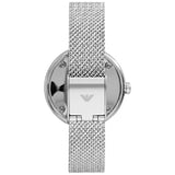 Buy Shop Emporio Armani Rosa Diamonds Mother of Pearl Blue Dial Silver Mesh Bracelet Watch For Women - AR11380 USA Online