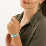 Buy Shop Emporio Armani Rosa Diamonds Mother of Pearl Blue Dial Silver Mesh Bracelet Watch For Women - AR11380 USA Online