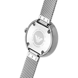 Buy Shop Emporio Armani Rosa Diamonds Mother of Pearl Blue Dial Silver Mesh Bracelet Watch For Women - AR11380 USA Online