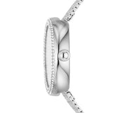 Buy Shop Emporio Armani Rosa Diamonds Mother of Pearl Blue Dial Silver Mesh Bracelet Watch For Women - AR11380 USA Online