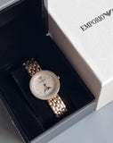 Buy Shop Emporio Armani Rosa Mother of Pearl Dial Rose Gold Steel Strap Watch For Women - AR11462 USA Online
