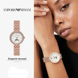 Buy Shop Emporio Armani Rosa Mother of Pearl Dial Rose Gold Steel Strap Watch For Women - AR11462 USA Online