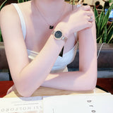 Buy Shop Emporio Armani Rosa Quartz Mother of Pearl Black Dial Rose Gold Steel Strap Watch For Women - AR11372 USA Online