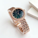 Buy Shop Emporio Armani Rosa Quartz Mother of Pearl Black Dial Rose Gold Steel Strap Watch For Women - AR11372 USA Online