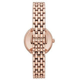Buy Shop Emporio Armani Rosa Quartz Mother of Pearl Black Dial Rose Gold Steel Strap Watch For Women - AR11372 USA Online