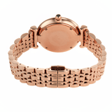 Buy Shop Emporio Armani Rosa Quartz Mother of Pearl Black Dial Rose Gold Steel Strap Watch For Women - AR11372 USA Online