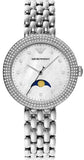 Buy Shop Emporio Armani Rosa Quartz Mother of Pearl Dial Silver Steel Strap Watch For Women - AR11461 USA Online