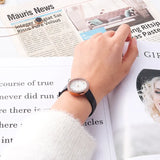 Buy Shop Emporio Armani Rosa Quartz Mother Of Pearl White Dial Black Leather Strap Watch For Women - AR11356 USA Online