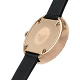 Buy Shop Emporio Armani Rosa Quartz Mother Of Pearl White Dial Black Leather Strap Watch For Women - AR11356 USA Online