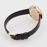 Buy Shop Emporio Armani Rosa Quartz Mother Of Pearl White Dial Black Leather Strap Watch For Women - AR11356 USA Online
