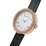 Buy Shop Emporio Armani Rosa Quartz Mother Of Pearl White Dial Black Leather Strap Watch For Women - AR11356 USA Online