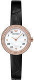 Buy Shop Emporio Armani Rosa Quartz Mother Of Pearl White Dial Black Leather Strap Watch For Women - AR11356 USA Online
